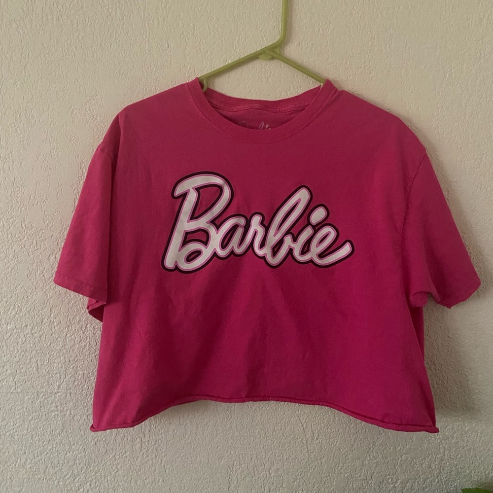 Barbie retro logo Crop tee L